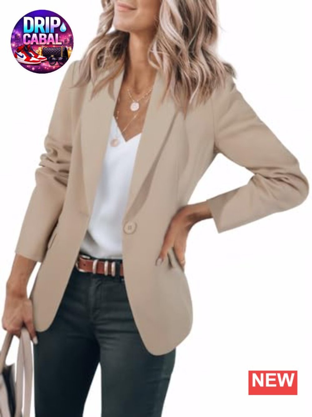 Womens Slim Fit Open Front Blazer Long Sleeve Business Casual Suit Jacket